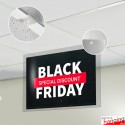 Suspended Ceiling Poster Holder Set (A4 to A1 Sleeve, Grid Clips & "Clear" Cord)