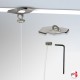 Ceiling-to-Floor Grid Clip Brochure Holder Set - Leaflet Dispenser Hanging with Twist-On Weighted Cables!