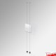 Ceiling-to-Floor Grid Clip Brochure Holder Set - Leaflet Dispenser Hanging with Twist-On Weighted Cables!