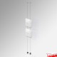 Ceiling-to-Floor Grid Clip Brochure Holder Set - Leaflet Dispenser Hanging with Twist-On Weighted Cables!