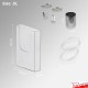 Ceiling-to-Floor Grid Clip Brochure Holder Set - Leaflet Dispenser Hanging with Twist-On Weighted Cables!