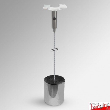 Suspended Ceiling-to-Floor Twist-On Wire & Weight Set - Cable Display Fitting
