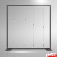 Freestanding Picture Hanging Partition - Solution for Listed Buildings, Glass Walls & Window Displays!