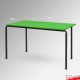 Rectangular Lime Green Stackable School Table - Green Wooden Classroom Table Top