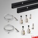 J-Rail High Ceiling Picture Hanging Kit - Complete: Rail & Fittings for Tall Walls!