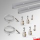 J-Rail High Ceiling Picture Hanging Kit - Complete: Rail & Fittings for Tall Walls!