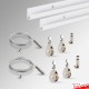 J-Rail High Ceiling Picture Hanging Kit - Complete: Rail & Fittings for Tall Walls!