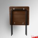 Coloured Foldable Exam Desk - Folding Square Table (Colours: Red, Blue, Green, Dark Oak)