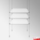 Suspended Glass Shelf Kit - Cable Display System & Fittings Only, No Glass!