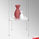 Suspended Glass Shelf Units - Complete Cable System & Glass Shelving Included!