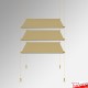 Suspended Gold Glass Shelf Units - Complete Gold Cable System & Gold Shelves!