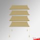 Suspended Gold Glass Shelf Units - Complete Gold Cable System & Gold Shelves!