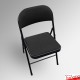Folding Exam Desk & Padded Chair Set - Beechwood Table with Black Or Blue Foldaway Seat