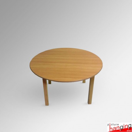 Kids Round Coloured Table - Children's Preschool Desk (Red, Blue, Lime, Beechwood)
