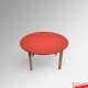 Kids Round Coloured Table - Children's Preschool Desk (Red, Blue, Lime, Beechwood)