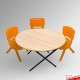 Round Folding Kids Table & Party Chairs Set - Children's Activity Furniture