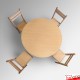 Round Kids Table & Wood Chairs Set - Children's Activity Furniture (Red, Blue, Lime, Beechwood)