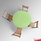 Round Kids Table & Wood Chairs Set - Children's Activity Furniture (Red, Blue, Lime, Beechwood)