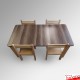 Kids Activity Table & Wood Chairs Set - Children's School Furniture (Red, Lime, Dark Oak, Beechwood)