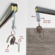Wall-to-Wall Rug Hanging System - Create Room Divider/Middle-Of-Room Carpet Displays (Rail & Sliding Rug Clamps)