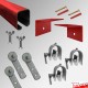 Wall-to-Wall Rug Hanging System - Create Room Divider/Middle-Of-Room Carpet Displays (Rail & Sliding Rug Clamps)