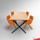 Long Folding Kids Table & Party Chairs Set - Children's Activity Furniture