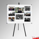 Photo Magnet Display Board & Easel - Magnetic Board with Button Magnets & Stand