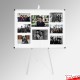 Photo Magnet Display Board & Easel - Magnetic Board with Button Magnets & Stand