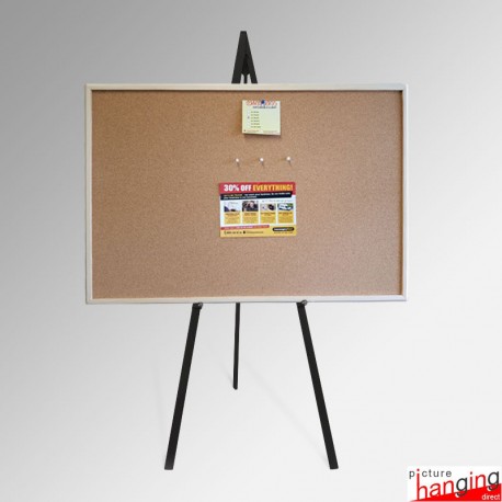 Display Easel & Pinboard Stand - Metal 160cm Greco, Framed Notice Board (60x90cm)