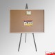Display Easel & Pinboard Stand - Metal 160cm Greco, Framed Notice Board (60x90cm)
