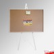 Display Easel & Pinboard Stand - Metal 160cm Greco, Framed Notice Board (60x90cm)