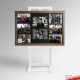 Photo Magnet Board & Easel - Upright Easel, Magnetic Display Board with Button Magnets