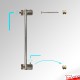 Wall-to-Wall Acrylic Signage Rod Display Kit - Standoff Sign Fittings Only (No Acrylic Panels)