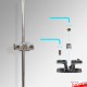 Coloured Rod Double Panel Support / Clamp (Vertical)