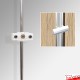 Coloured Rod Double Panel Support / Clamp (Vertical)