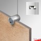 Black Top/Bottom Panel Support (10mm) - Exhibit Boards & Tiles On Black Cable Displays