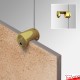 Black Top/Bottom Panel Support (10mm) - Exhibit Boards & Tiles On Black Cable Displays