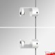 Black Top/Bottom Panel Support (10mm) - Exhibit Boards & Tiles On Black Cable Displays