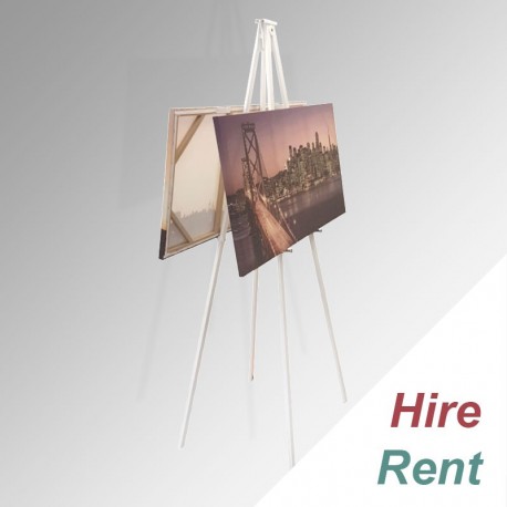 [HIRE] Double-sided Greco Metal Easel 160cm - Back-to-Back Art Display Stand