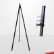 Chrome Greco Easel 160cm - Metal Art Tripod Stand