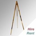 [HIRE] Metal Gold Greco Easel 160cm - Prestigious Art Tripod Stand