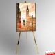 [HIRE] Chrome Greco Easel 160cm - Metal Art Tripod Stand