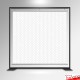 Fabric Hanging Display Stand - Freestanding Frame & Aluminium Material Hangers