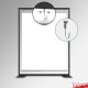 Fabric Hanging Display Stand - Freestanding Frame & Aluminium Material Hangers