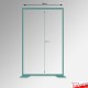 Fabric Hanging Display Stand - Freestanding Frame & Aluminium Material Hangers