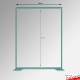 Fabric Hanging Display Stand - Freestanding Frame & Aluminium Material Hangers