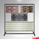 Fabric Samples Display Rack - Freestanding Frame, Material Hangers & Cables