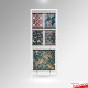 Fabric Samples Display Rack - Freestanding Frame, Material Hangers & Cables
