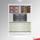 Fabric Samples Display Rack - Freestanding Frame, Material Hangers & Cables