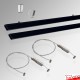Fabric Samples Display Rack - Freestanding Frame, Material Hangers & Cables
